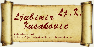 Ljubimir Kušaković vizit kartica